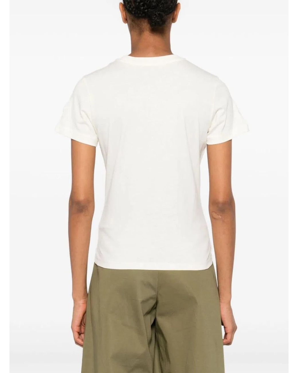 Moncler White Logo Cotton T-Shirt
