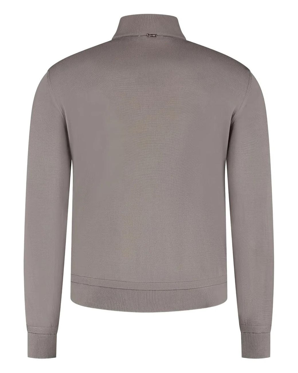 Herno Gray Zip-Up Cardigan for men