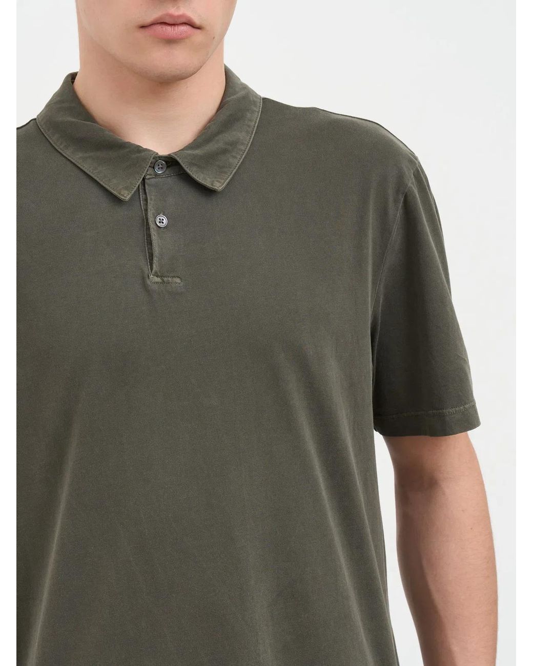James Perse Green Jersey Polo for men