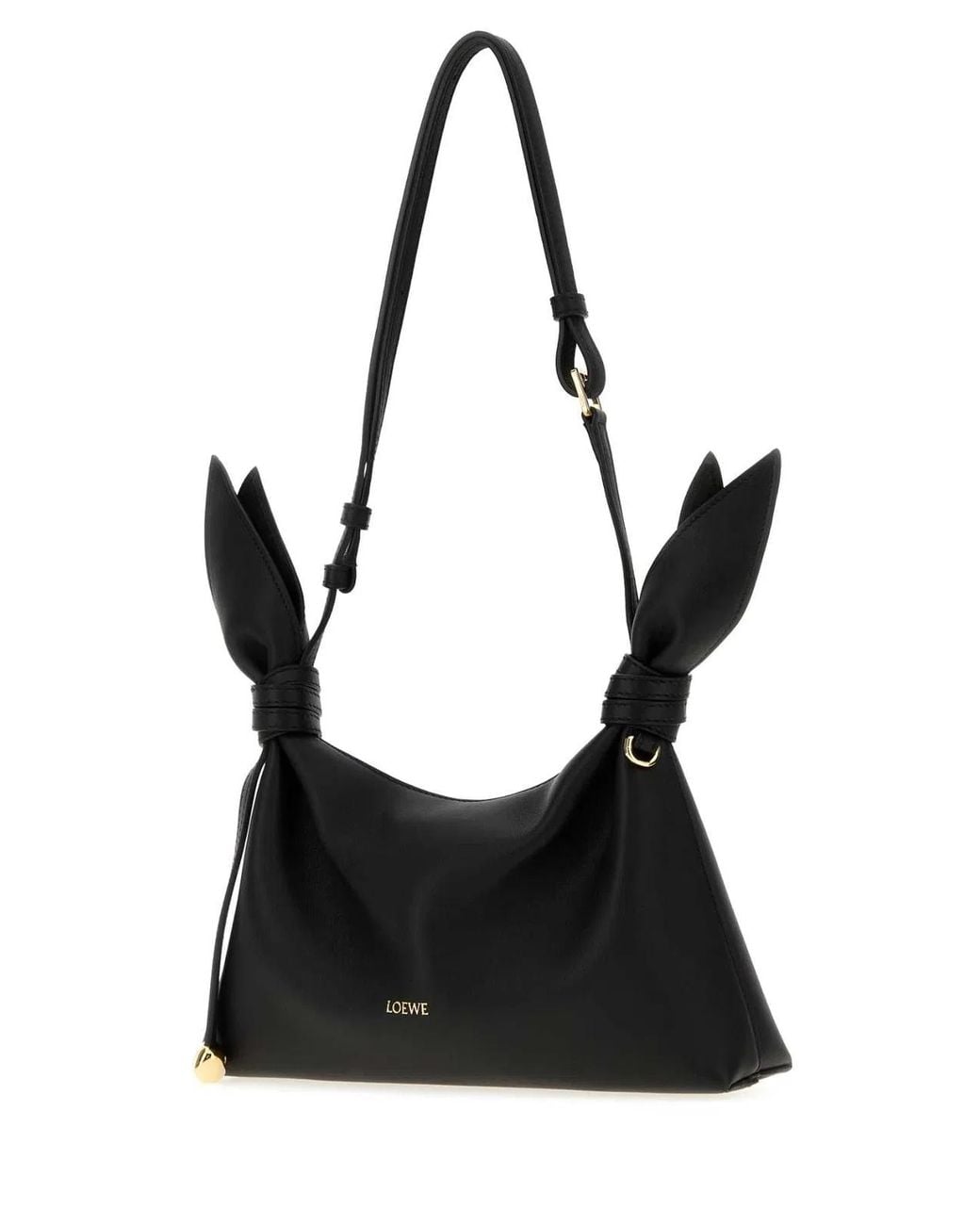 Loewe Black Leather Mini Scarf Shoulder Bag