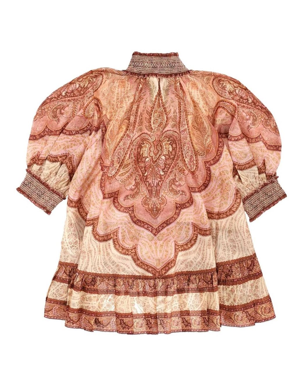 Zimmermann Pink Wanderlust Ruffle Blouse