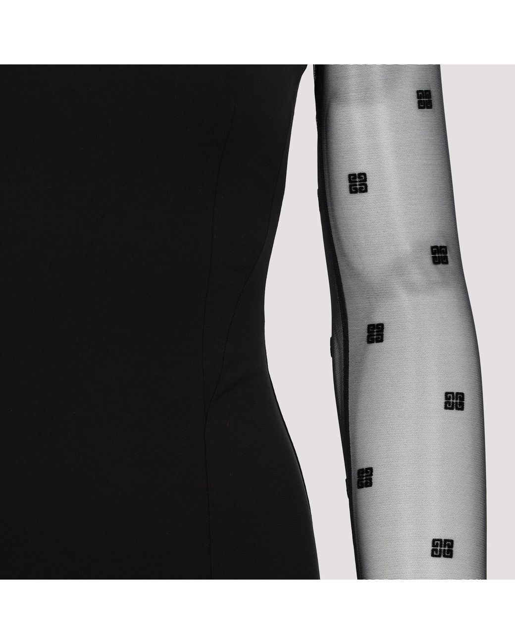 Givenchy Black Chic Mini Dress With Iconic 4G Pattern