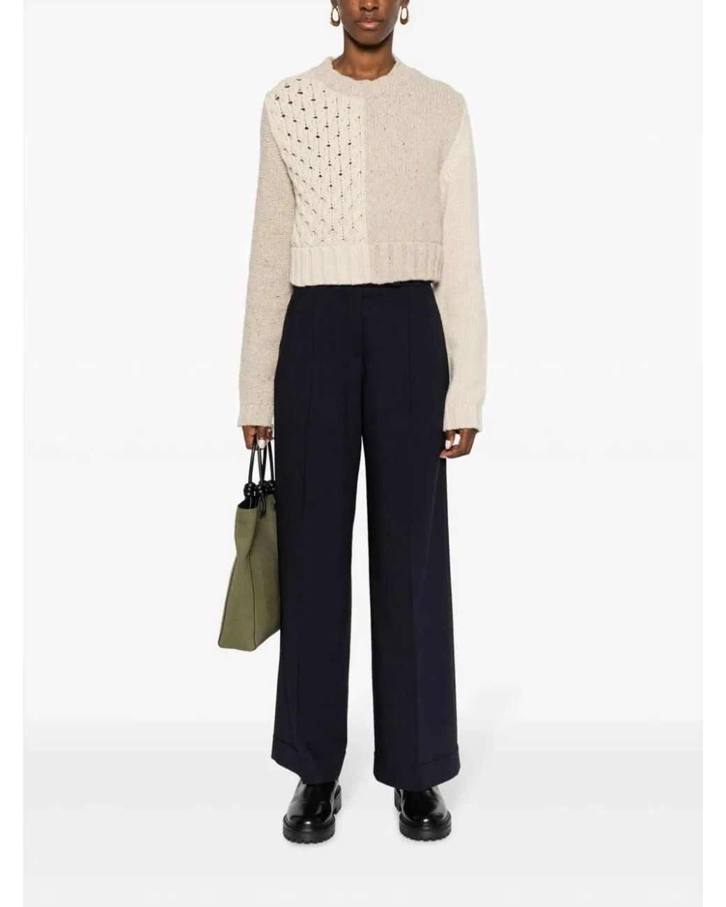 Peserico Blue Stretch Wool Trousers
