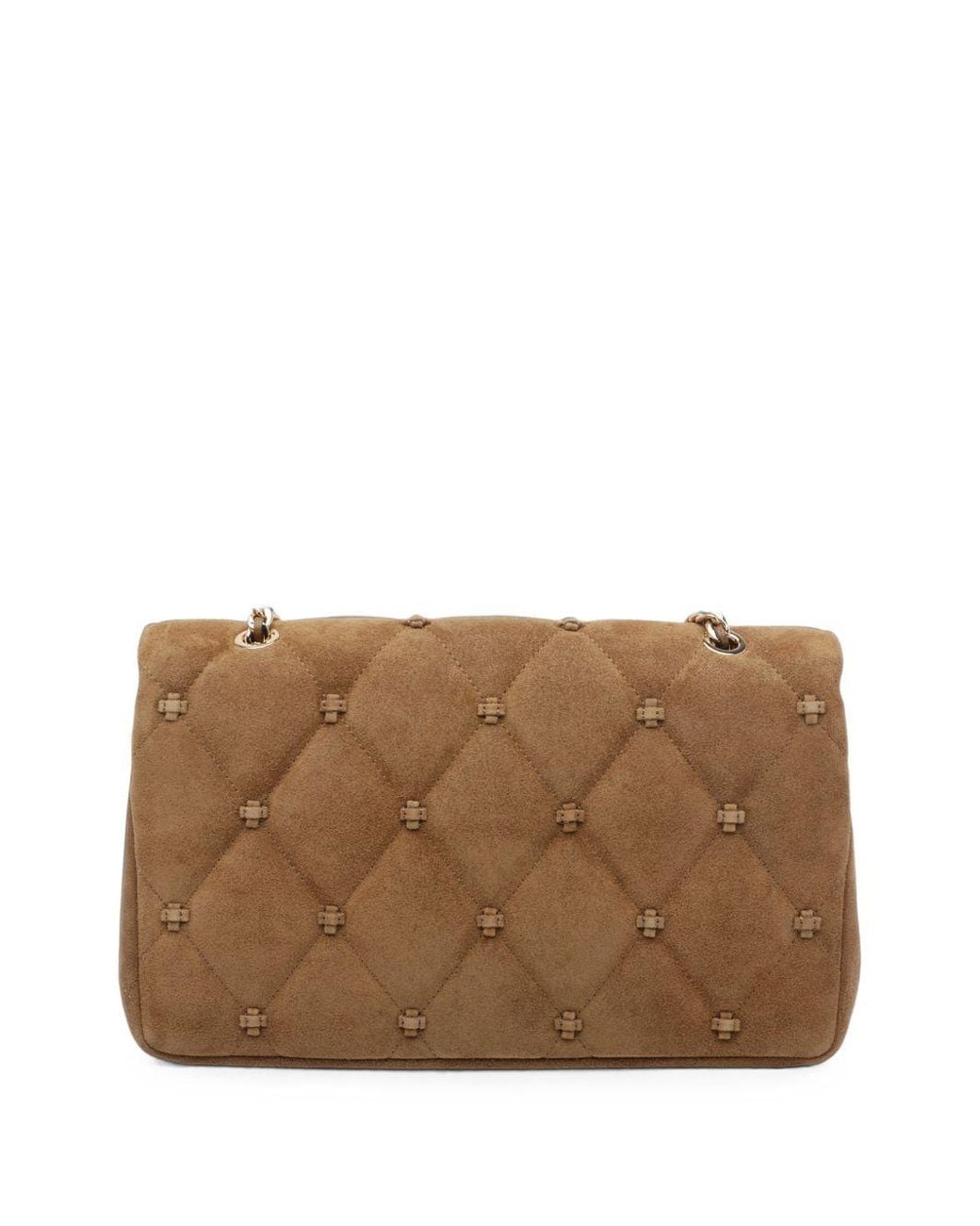 Tory Burch Brown Romy Knot Suede Leather Shoulder Bag