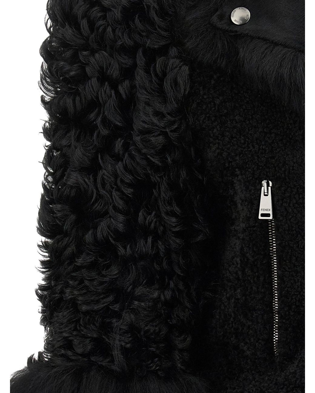 Fendi Black 'Blouson' Biker Jacket