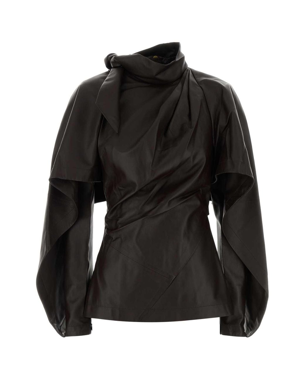 Zimmermann Black Dark Leather Valiant Blouse
