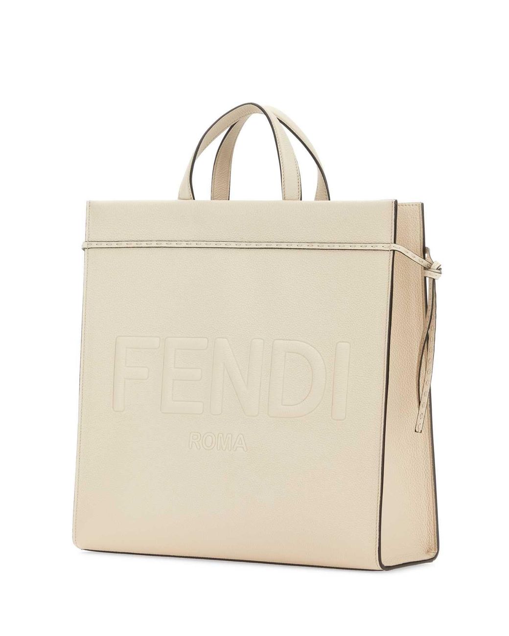 Fendi Natural Ivory Medium Go To Shopper Shopping Bag for men