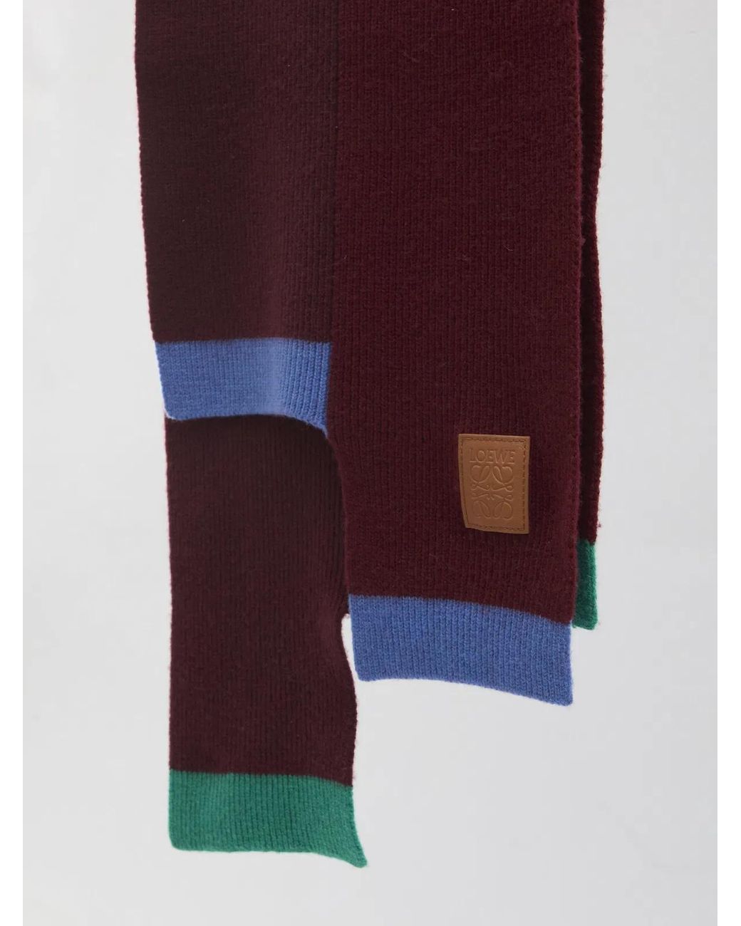 Loewe Purple Dark 30X178 Asymmetric Wool Scarf