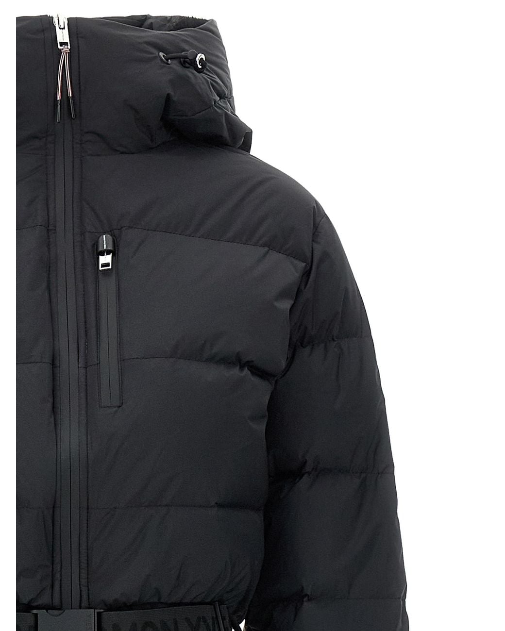 Yves Salomon Black Ski Suit Hood Lined