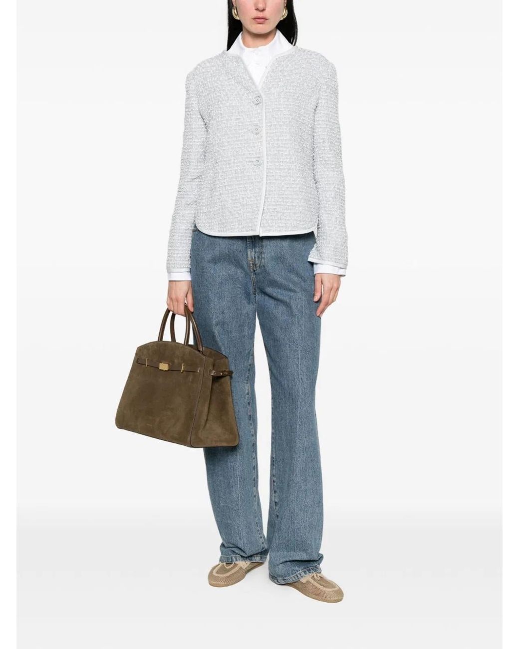 Emporio Armani Gray Wool Blend Jacket