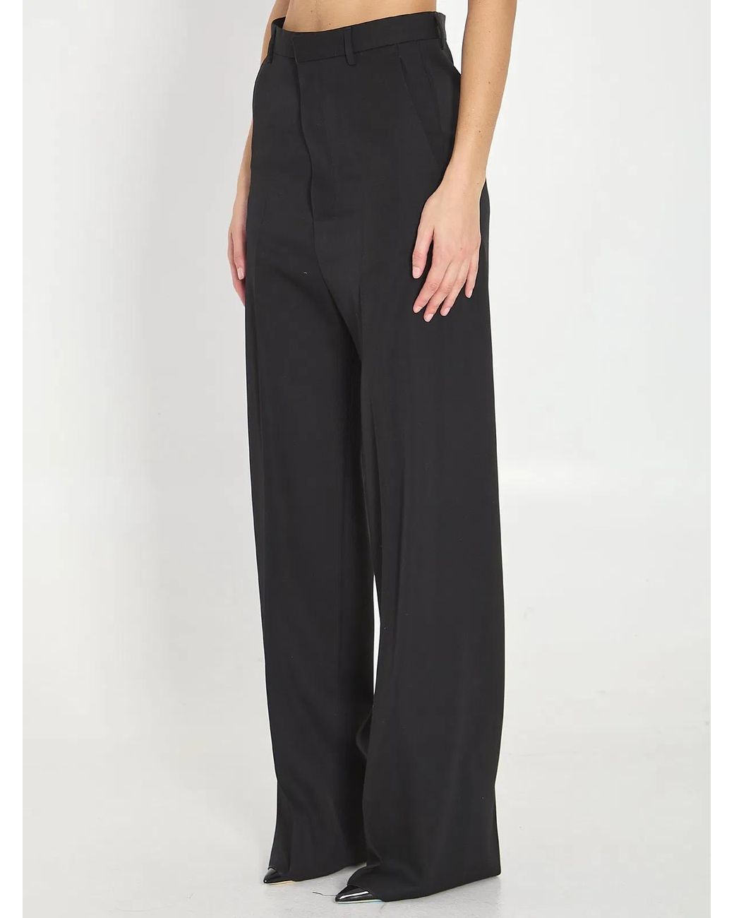 Balenciaga Black Tailored Wool Trousers