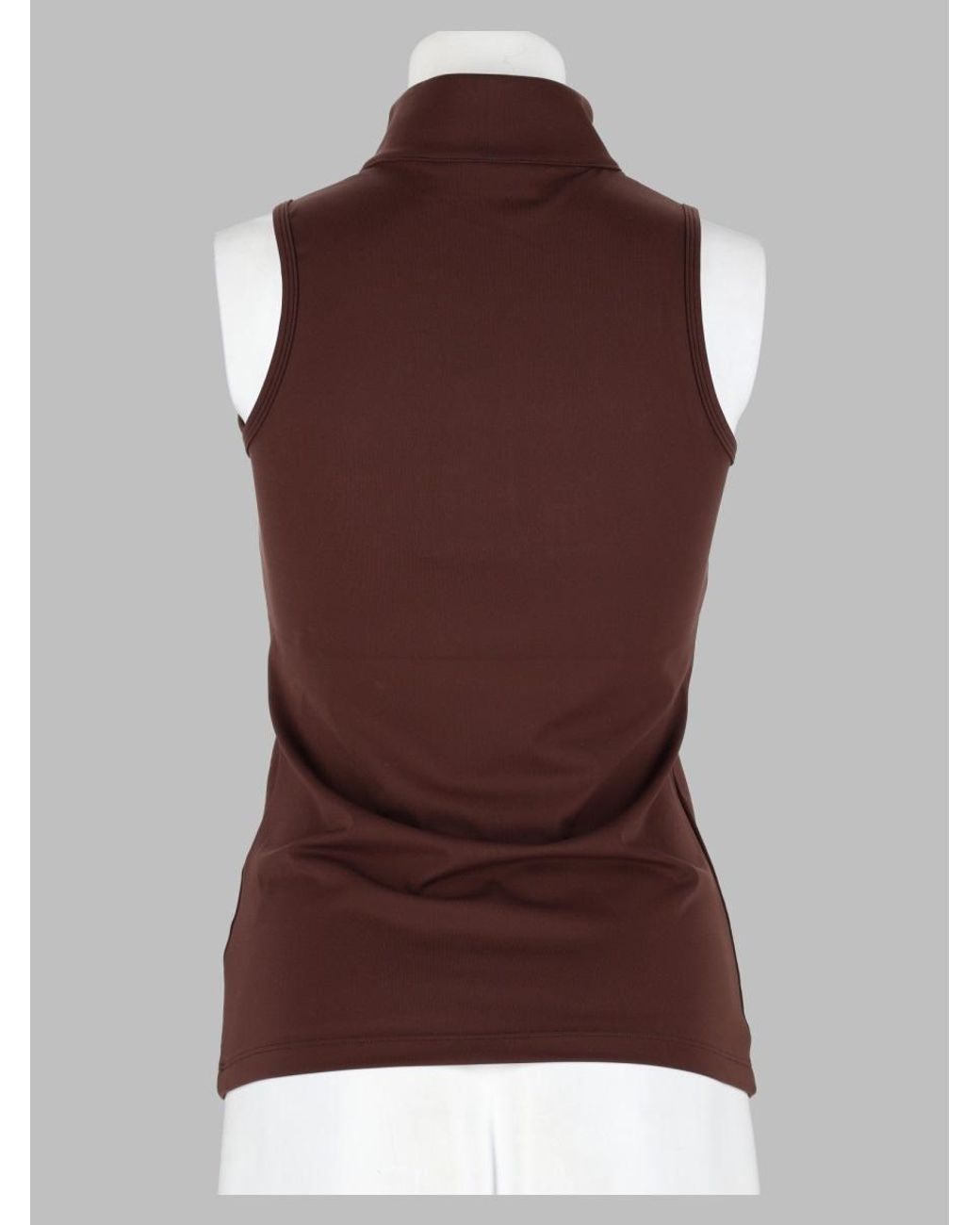 HOUSE OF GRAVITY Brown Turtle Zipper Tank Top