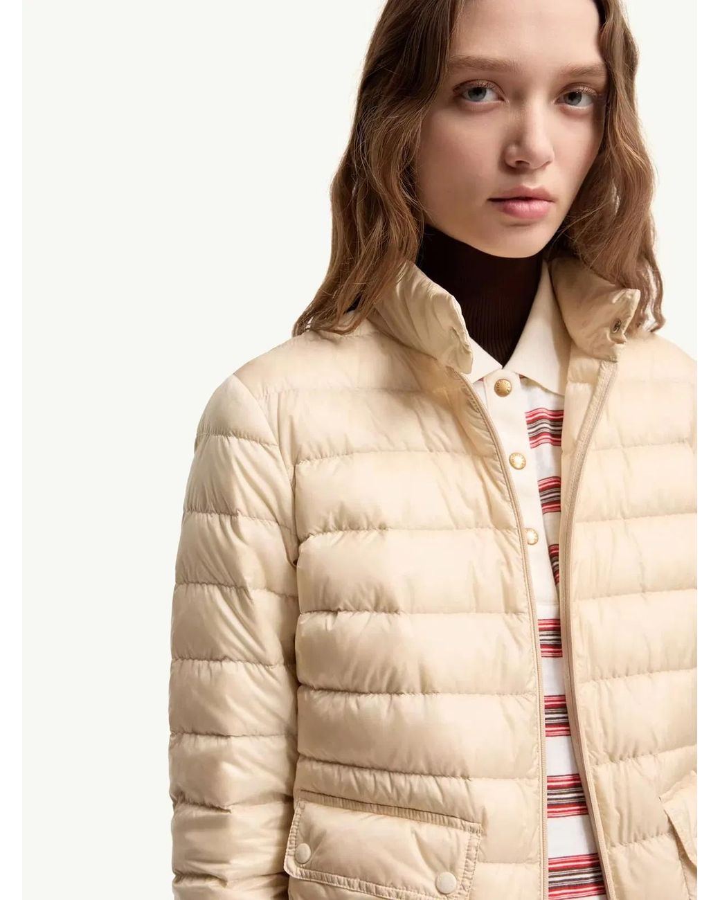 Moncler Natural Lans Packable Short Down Jacket