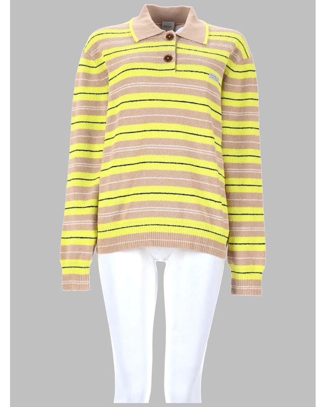 Paul Smith Yellow Paul Smith Bouclé Cotton Rugby Jumper