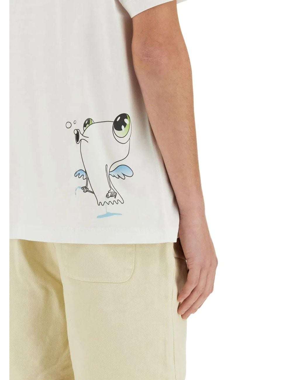 3.PARADIS White X Edgar Plans T Shirt for men
