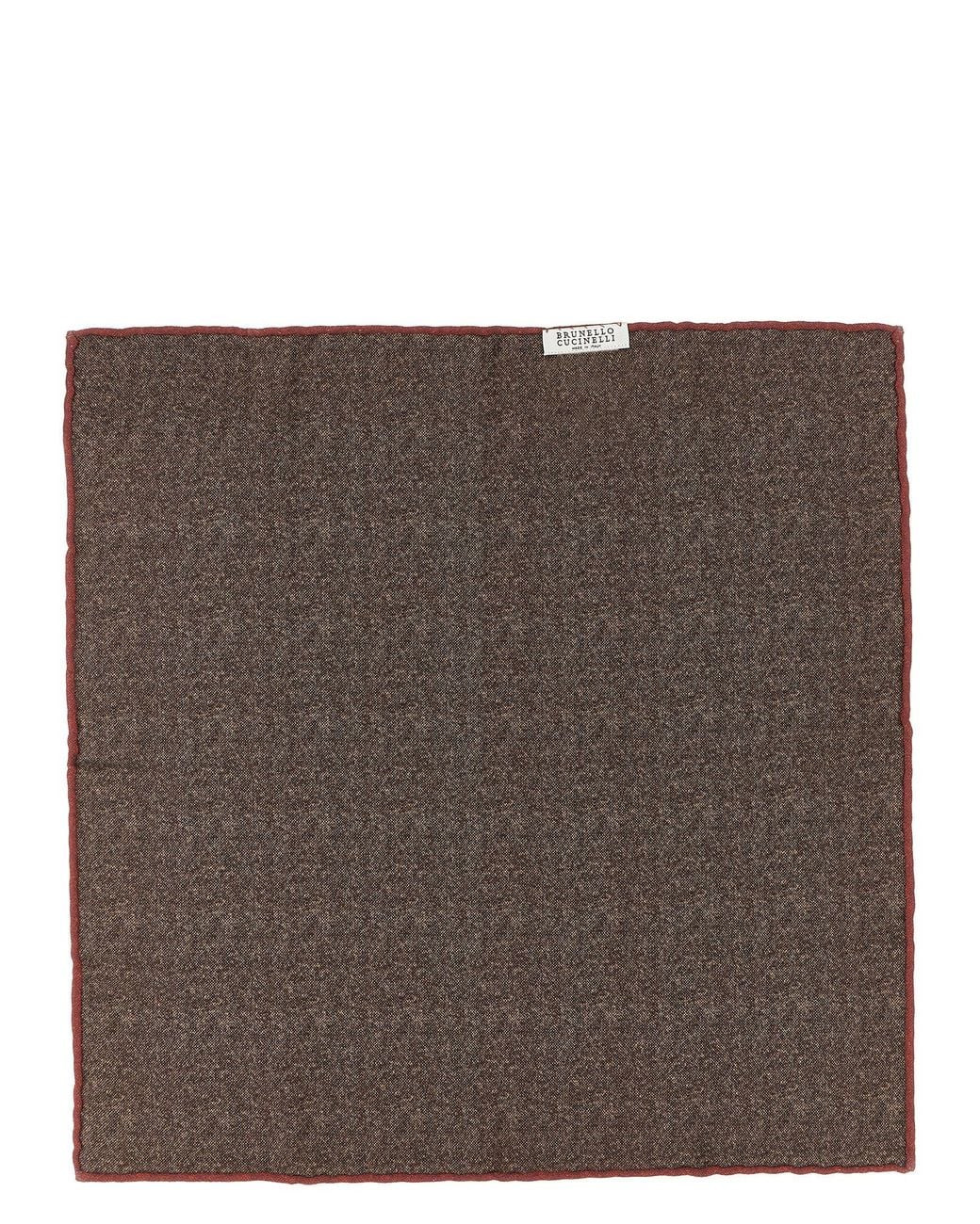 Brunello Cucinelli Brown Double-Face Pocket Clutch for men