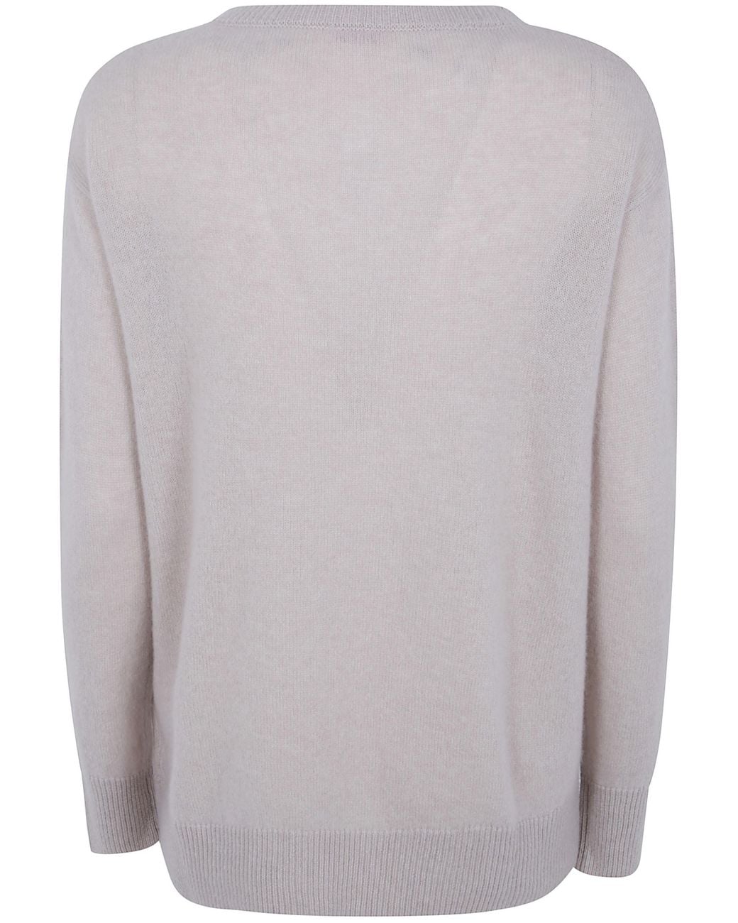 Rossopuro Gray Long Sleeved V Neck Over Sweater