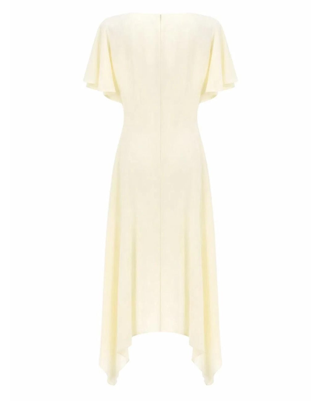 Stella McCartney White Vneck Midi Dress
