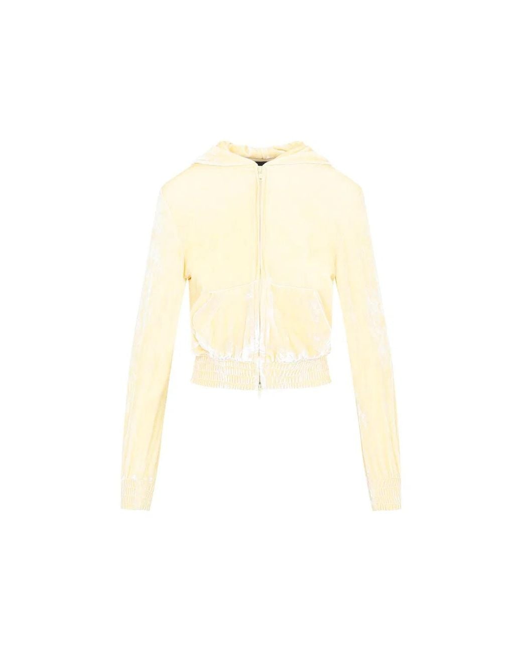 Balenciaga White Fitted Zip-Up Hoodie