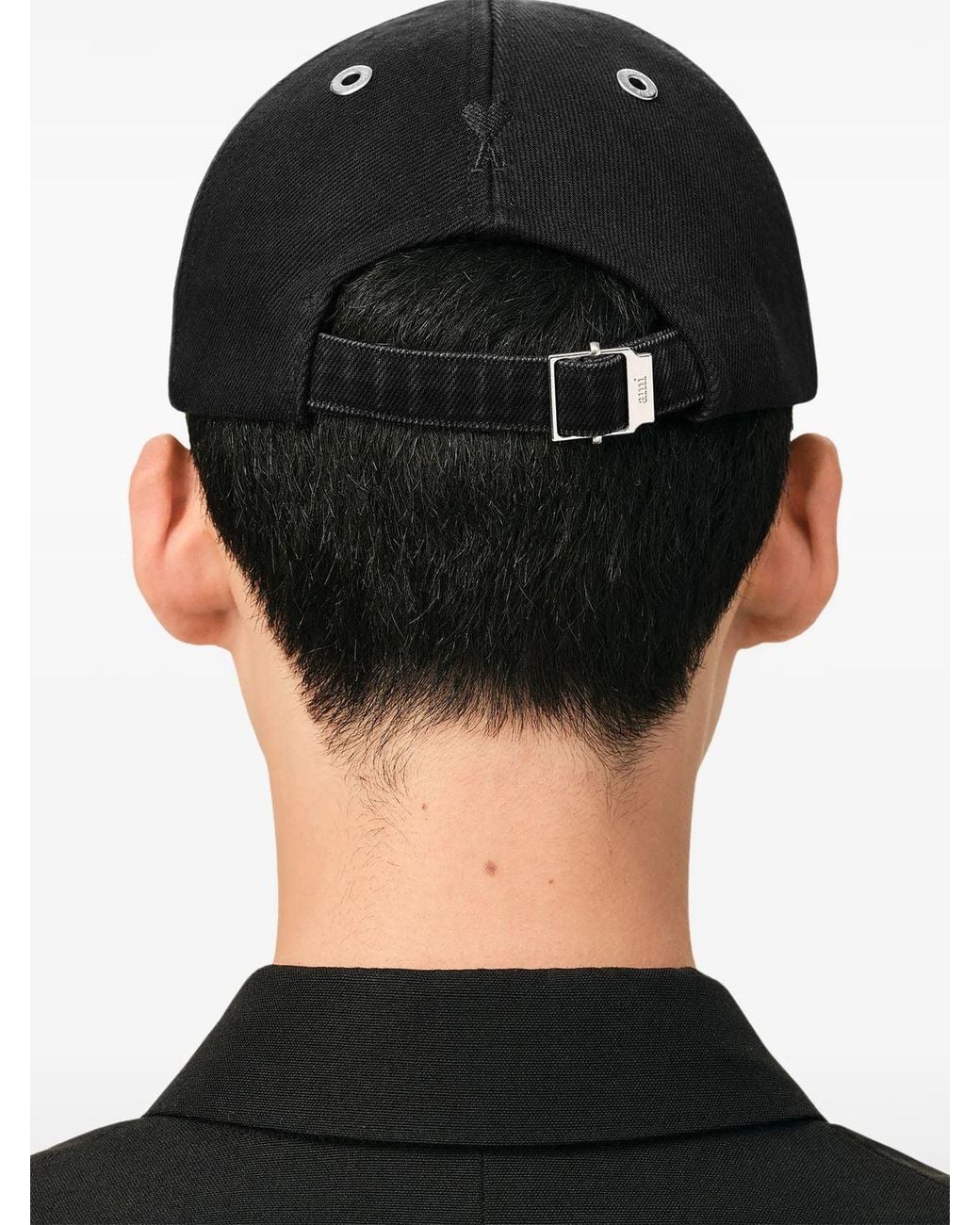 AMI Black Ami Felt Cap for men