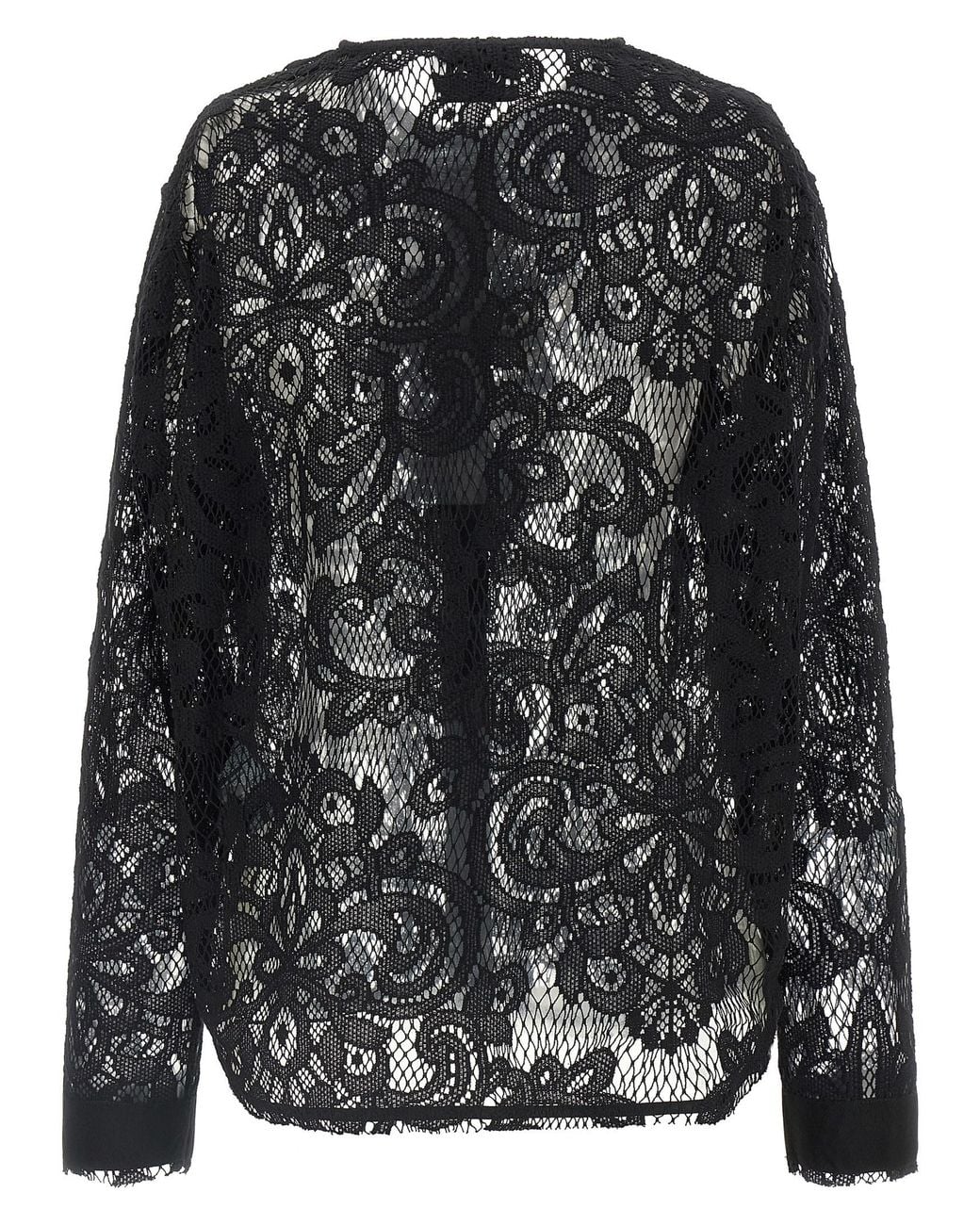 Nude Black Lace Shirt
