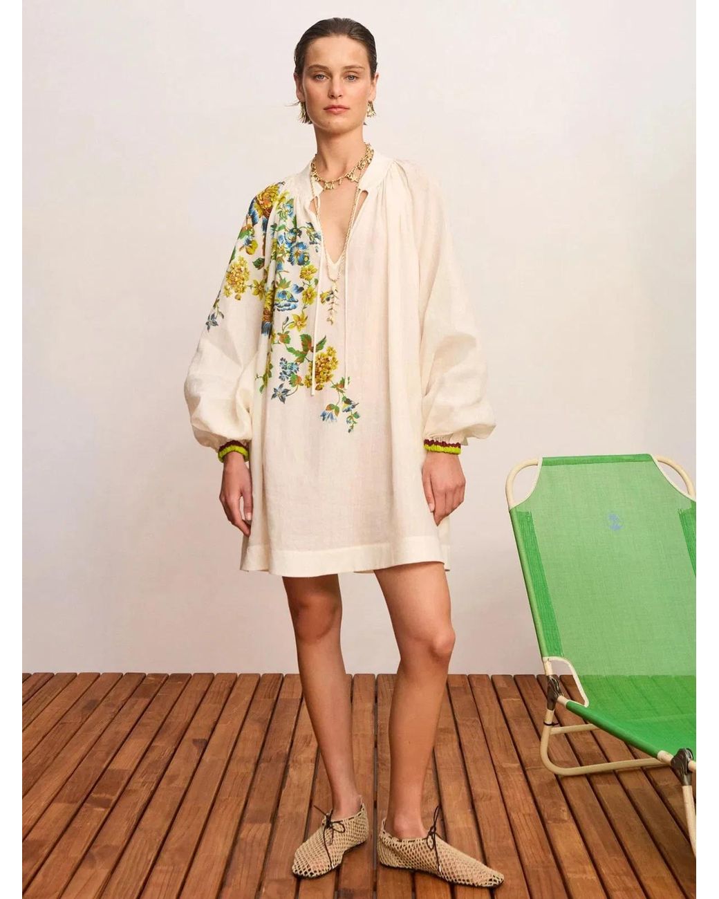 ALÉMAIS White Phyllis Mini Dress