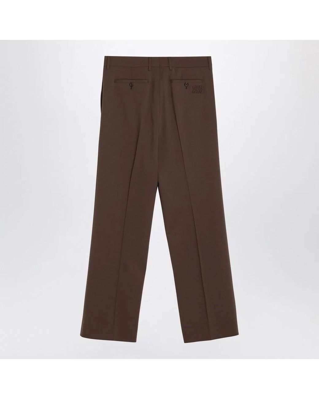 Miu Miu Brown Wool Trousers