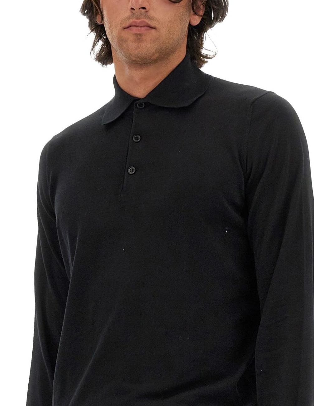 Brunello Cucinelli Black Polo for men