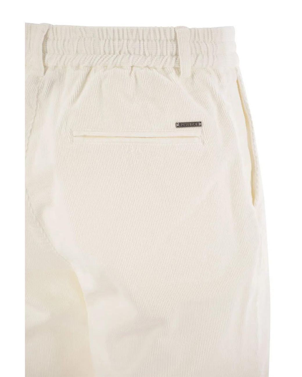 Peserico White Corduroy Trousers for men