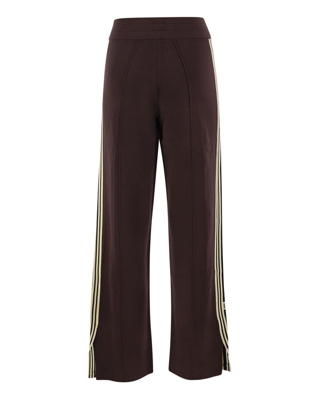 Autry Red Wide-Leg Track Trousers With Contrast Side Stripes