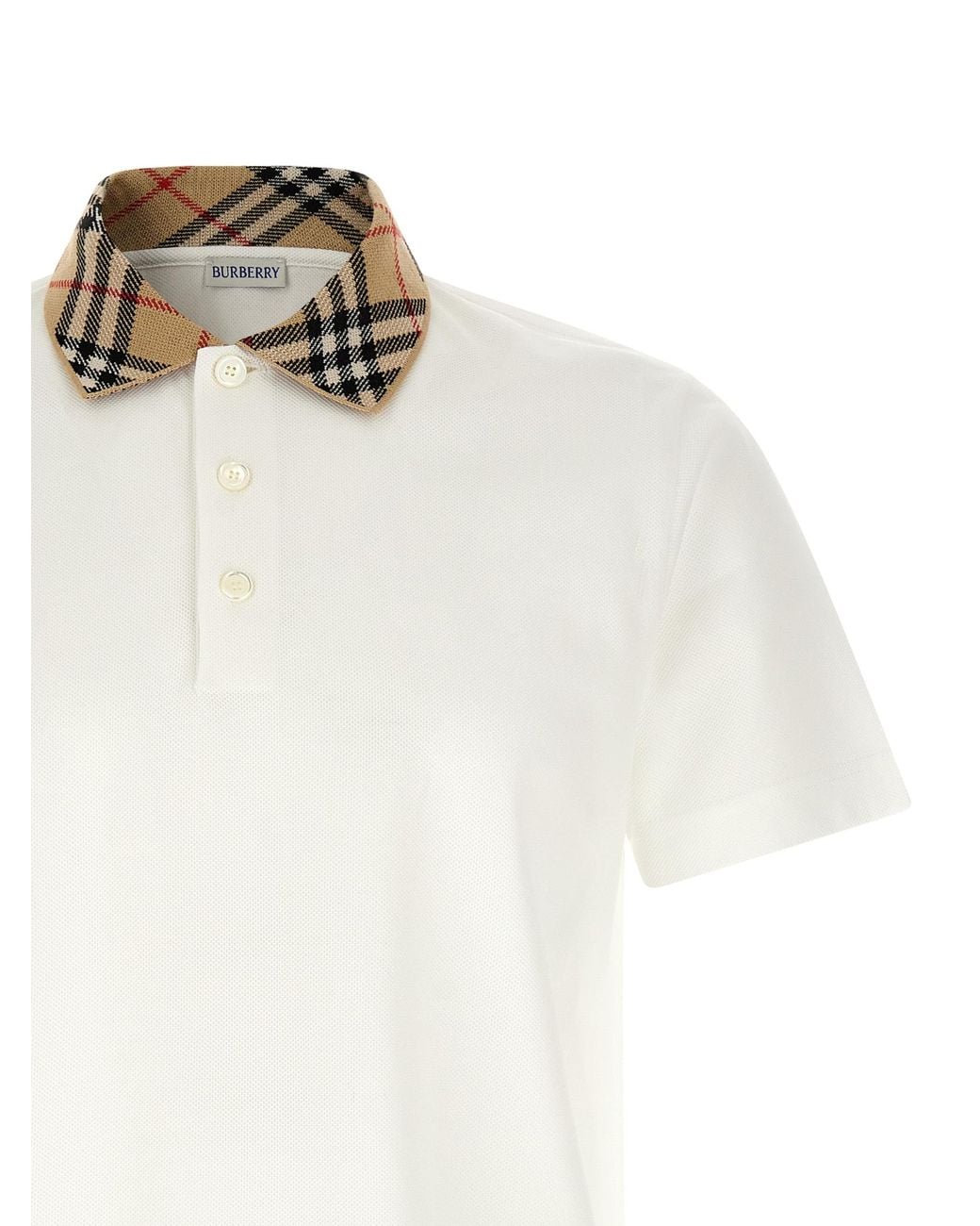Burberry White 'Evan' Polo Shirt for men