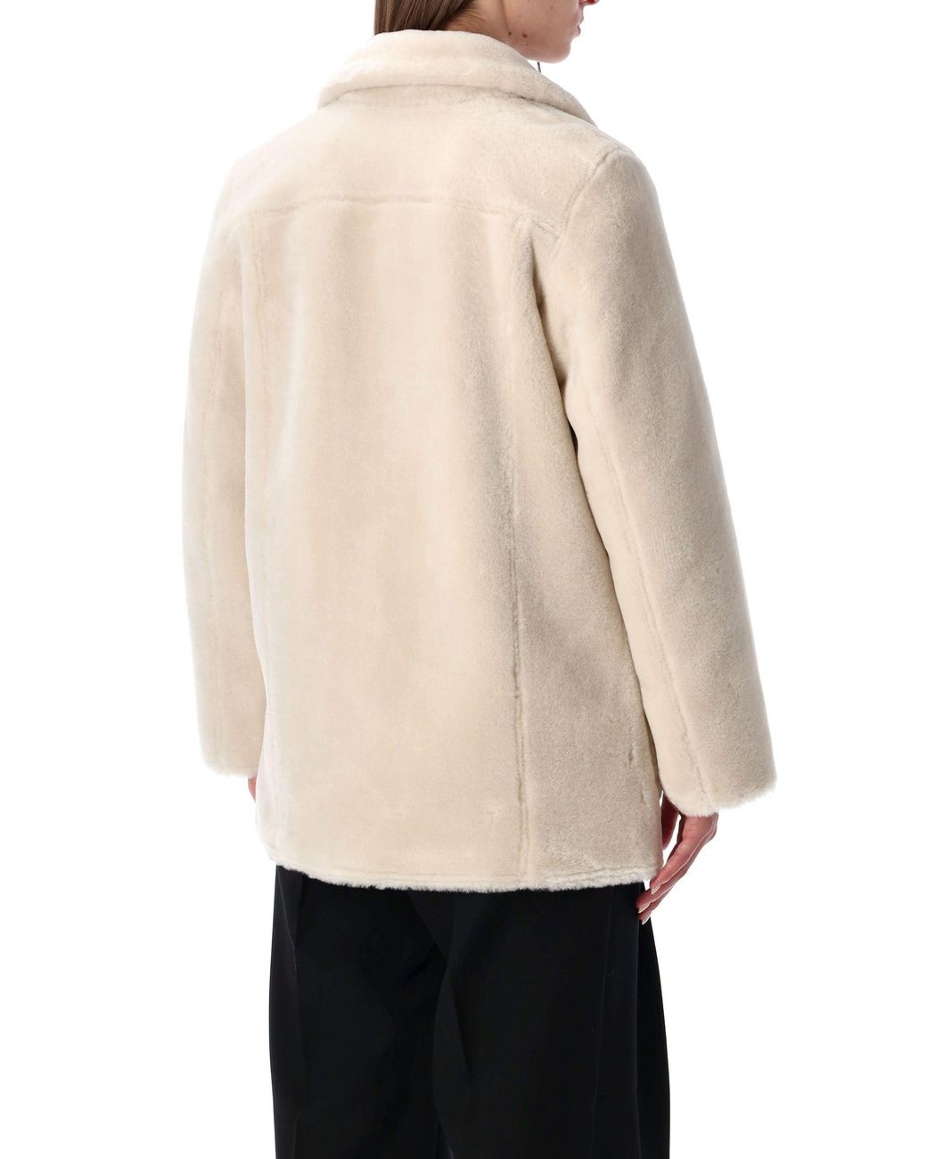 Urbancode Natural Reversible Faux Fur Coat With Suede Interior
