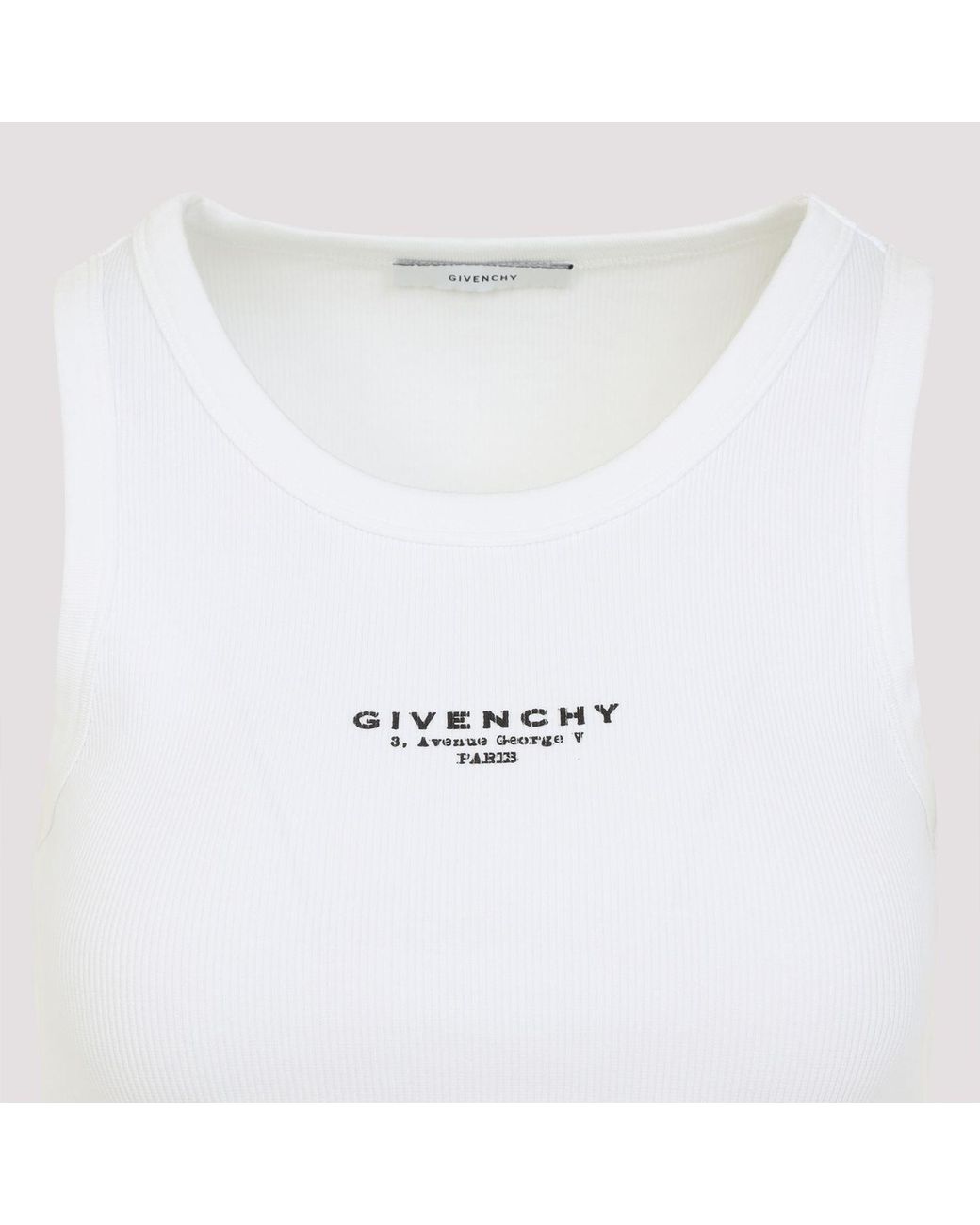 Givenchy White Cotton Tank Top With Logo