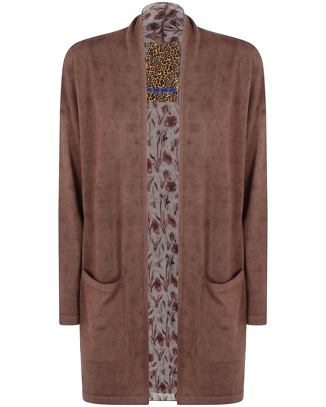 In bed with You Brown Reversible Shawl Jacket