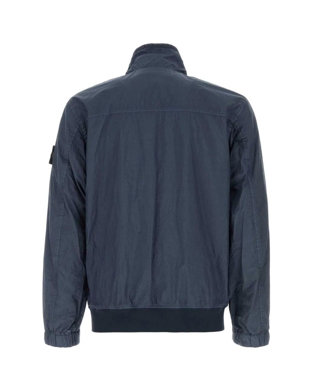 Stone Island Blue Nylon Bomber Jacket