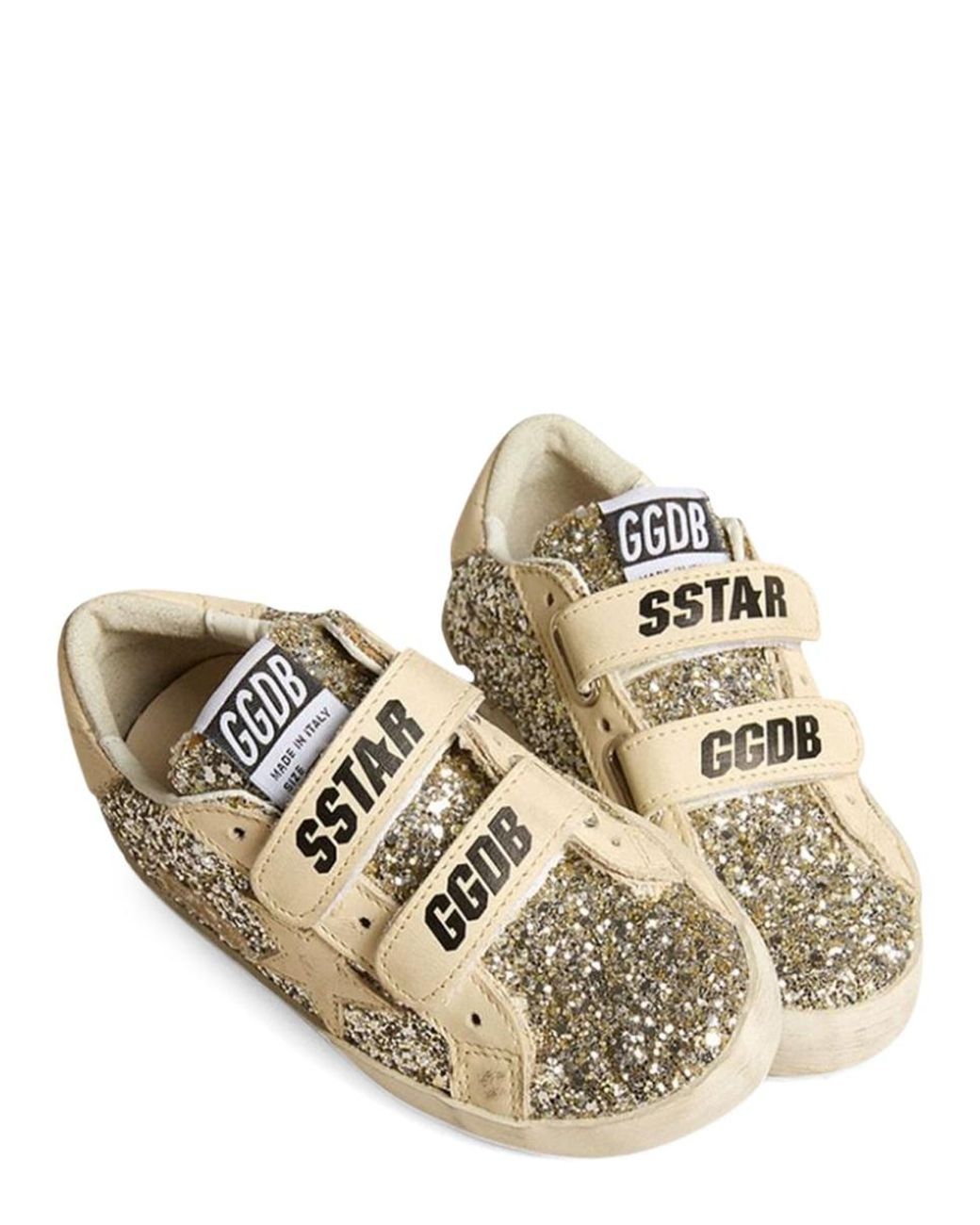 Golden Goose Deluxe Brand Natural Old School Laminated Suede Upper Leather Star And Heel