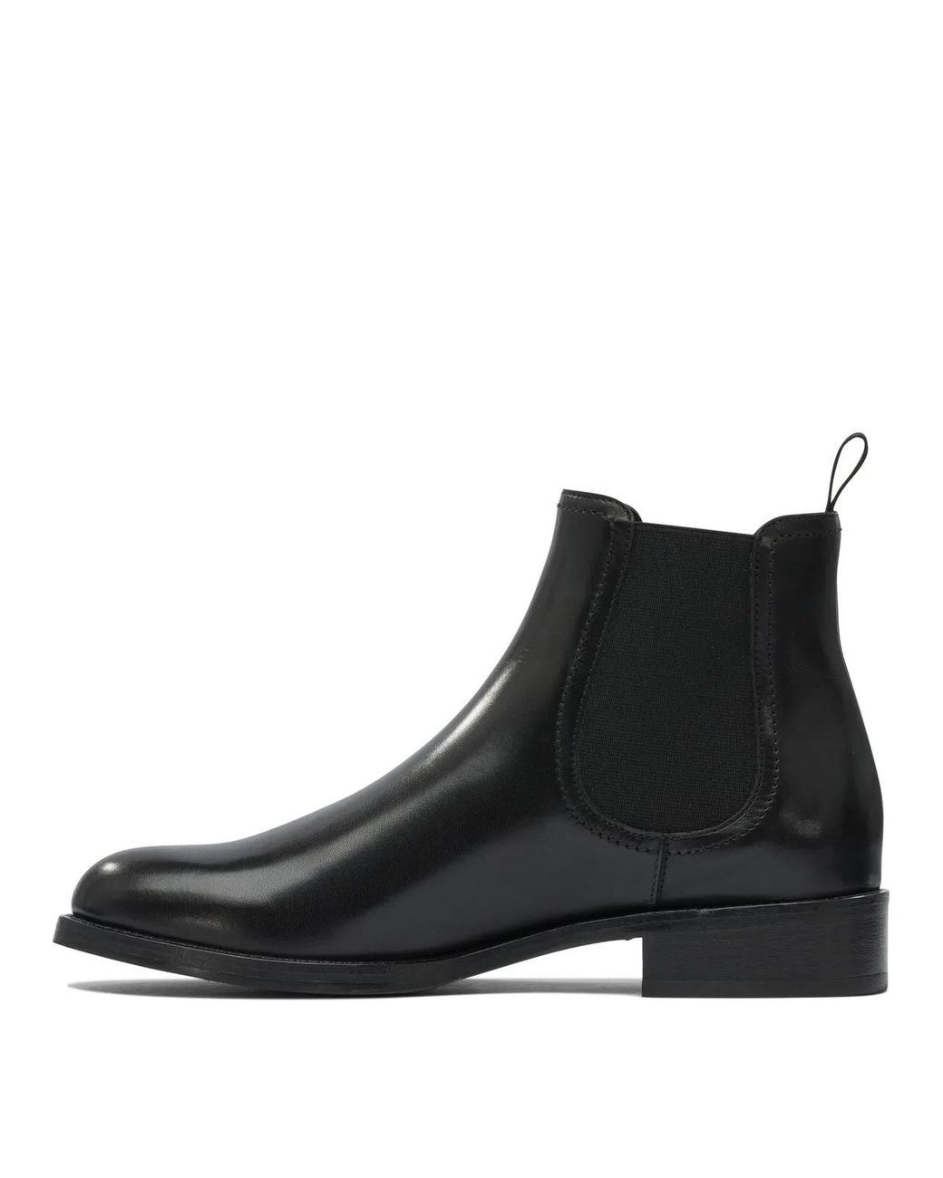 MARETTO® Black Leather Ankle Boots