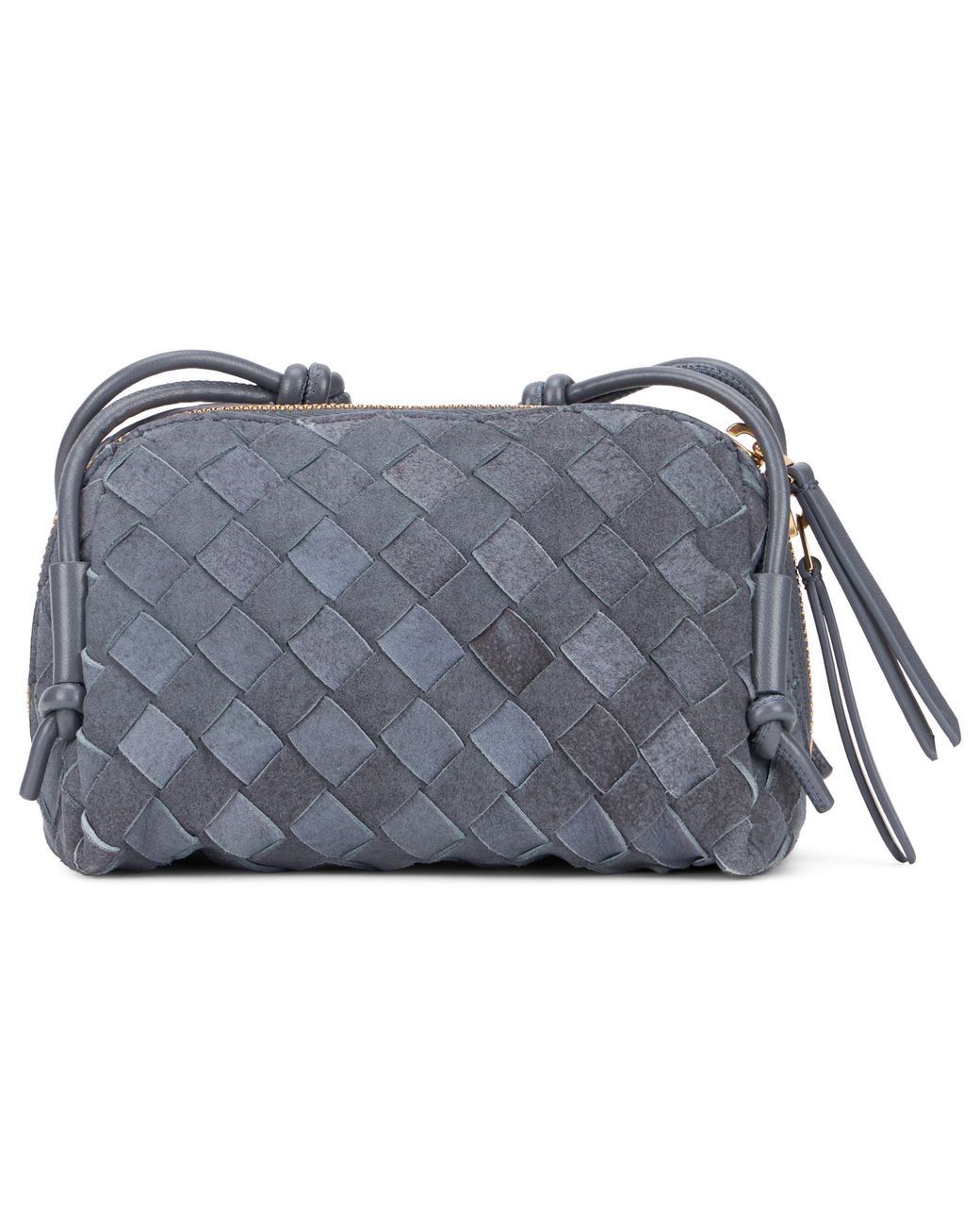 Bottega Veneta Blue Woven Leather Shoulder Bag