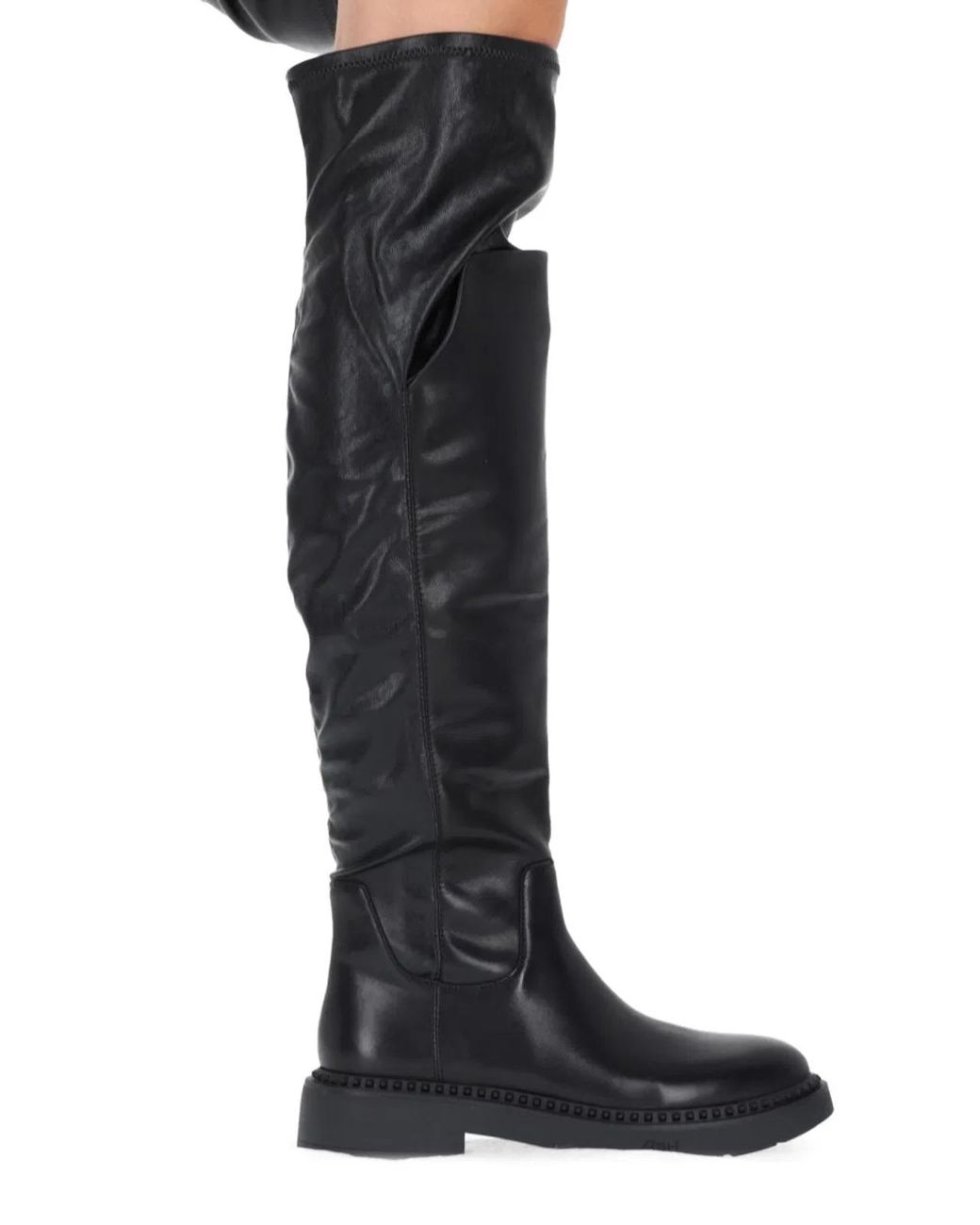 Ash Black Calf Leather Boots
