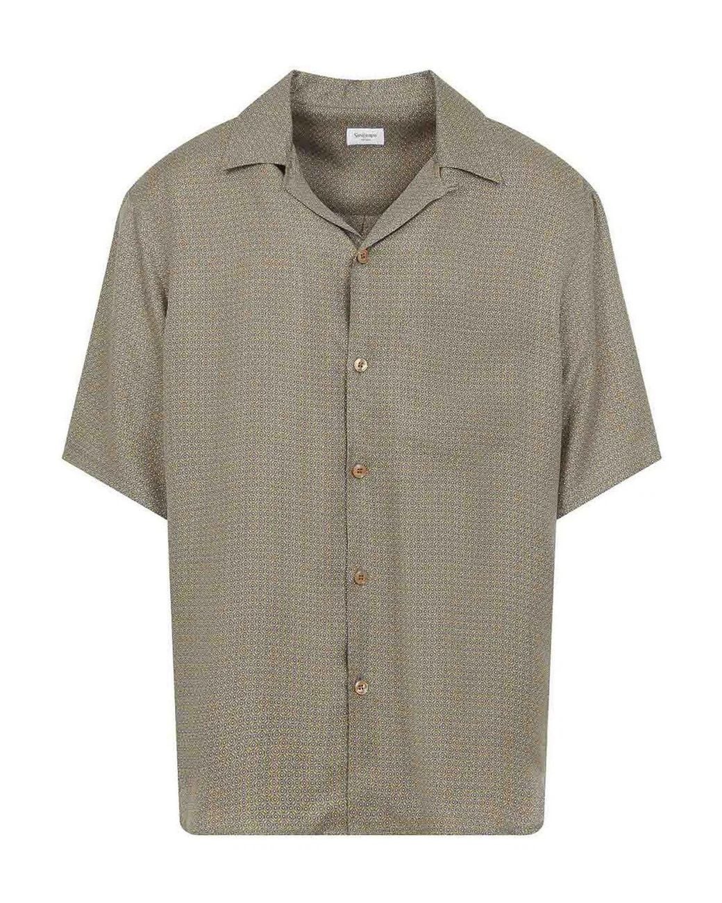 Saint Laurent Gray Silk Shirt for men