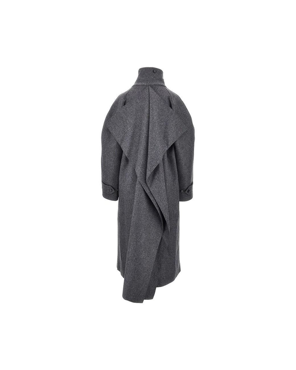 Jil Sander Gray Double Wool Oversized Coat