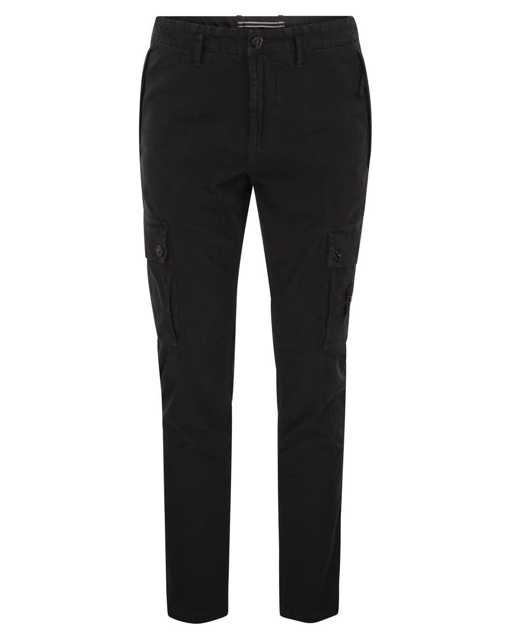 Stone Island Black Slim-Fit Cargo Trousers for men