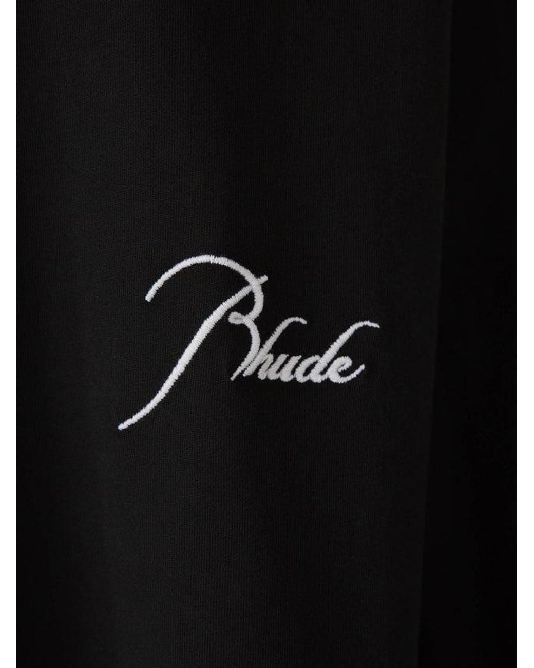 Rhude Black Classique Reverse Ls Tee for men