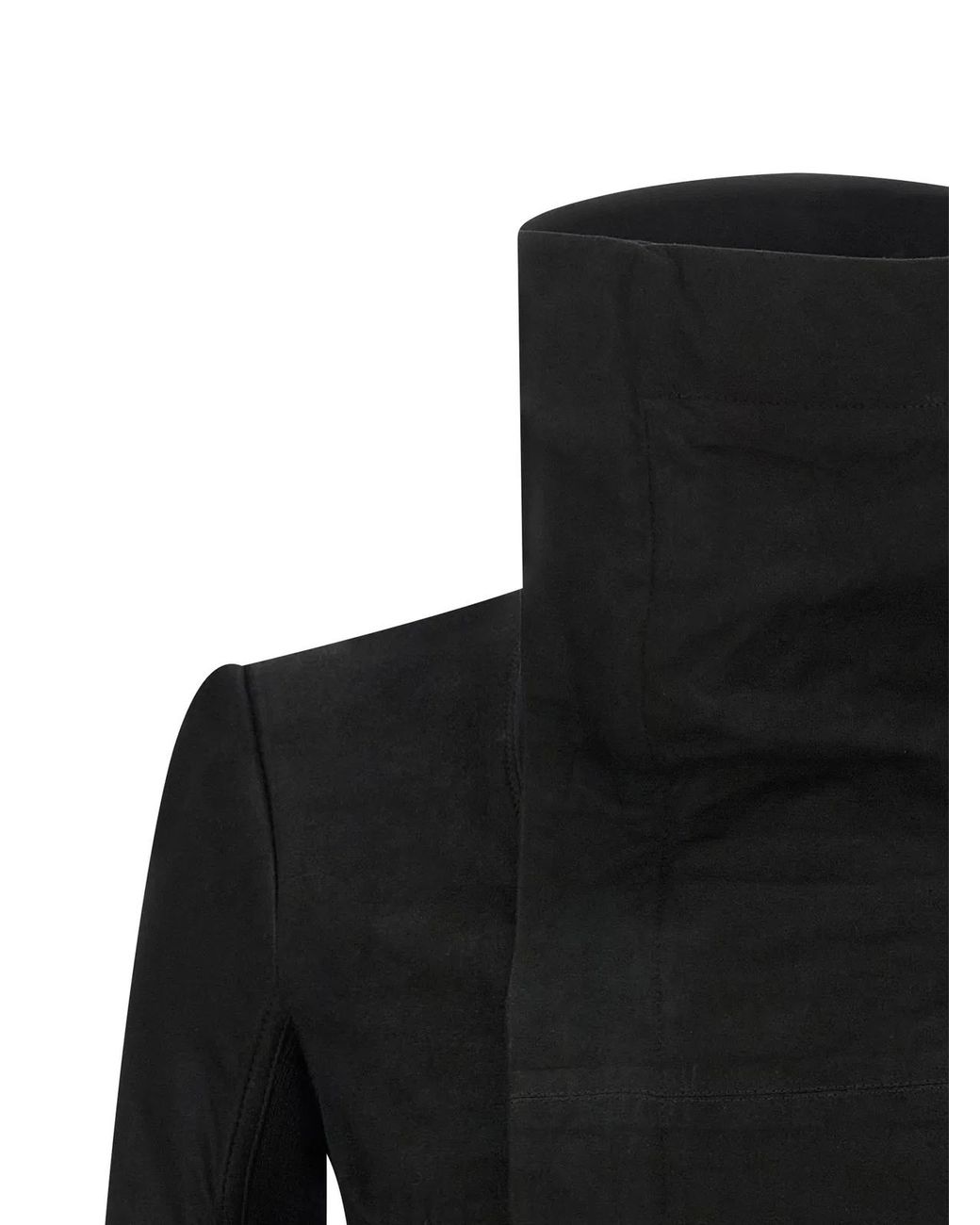 Rick Owens Black Lamb Leather Leather Jacket