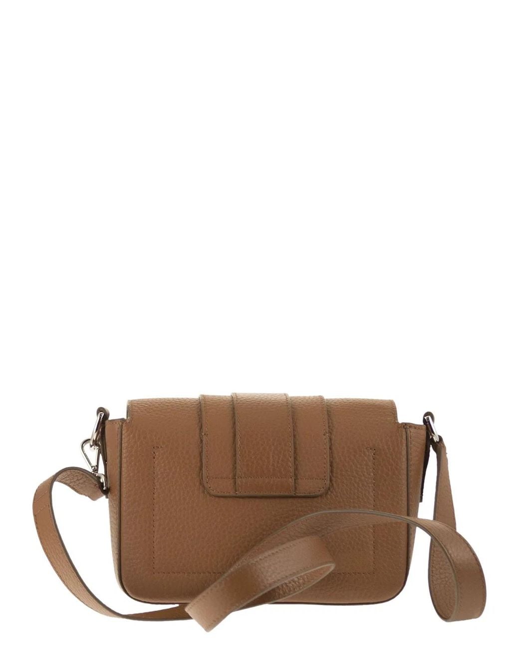 Hogan Brown Trendy Leather Flap Bag