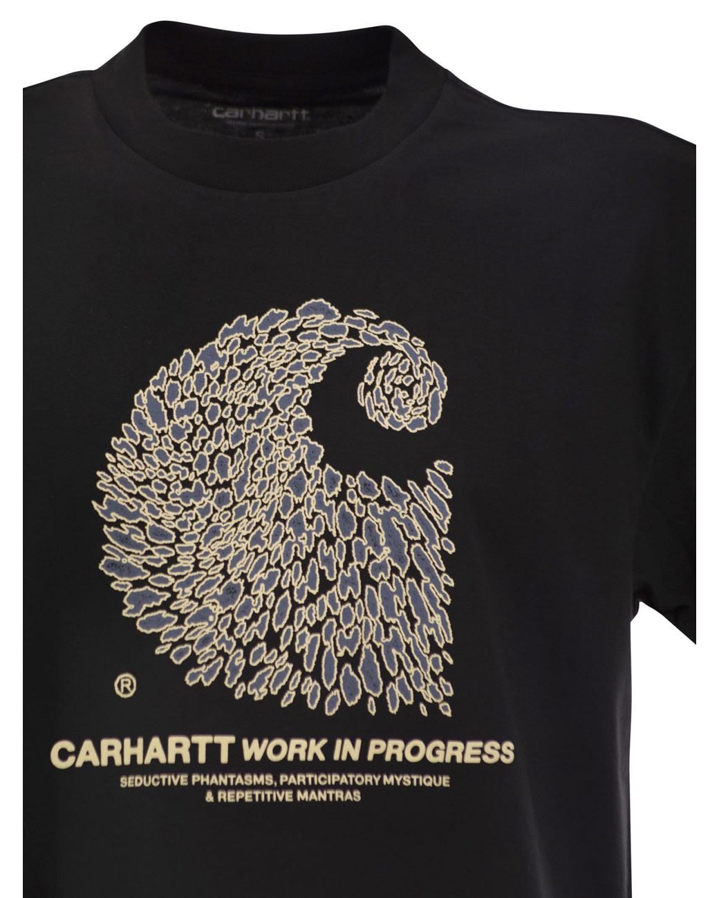 Carhartt Black Organic Cotton T-Shirt With Graphic Print