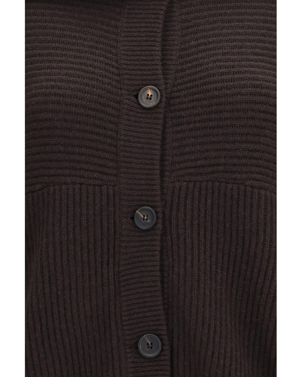 Brunello Cucinelli Black High Neck Cashmere Cardigan