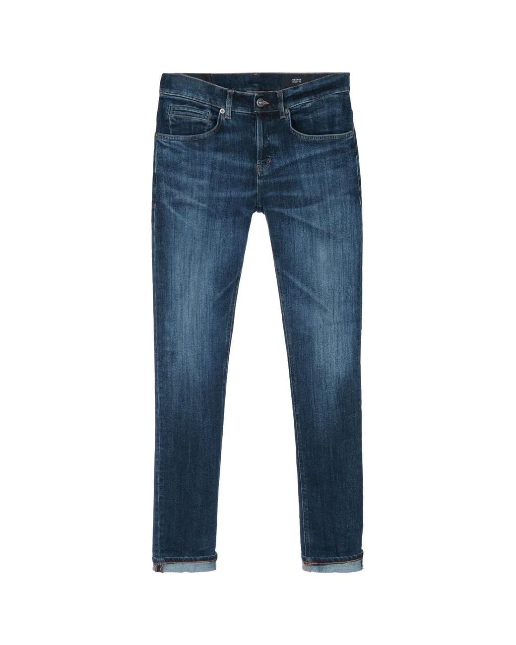 Dondup Blue Pantalone 5 Tasche for men