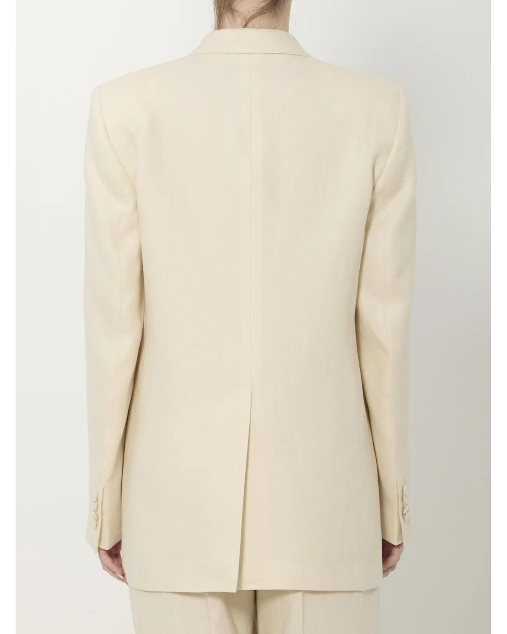 Tagliatore Natural Double-Breasted Linen J-Jasmin Jacket