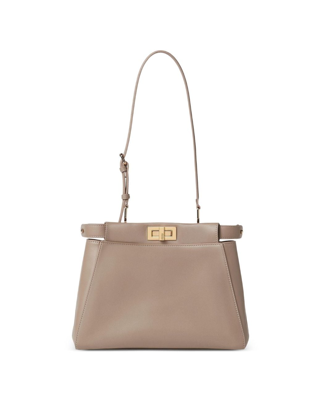 Fendi Natural Small My Peekaboo Leather Shoulder Bag
